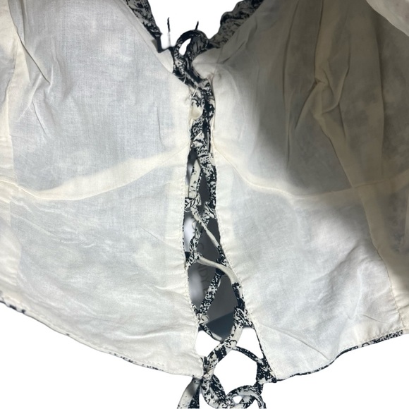 NWT Cotton Candy LA Lace-up Crop Top - Picture 5 of 5